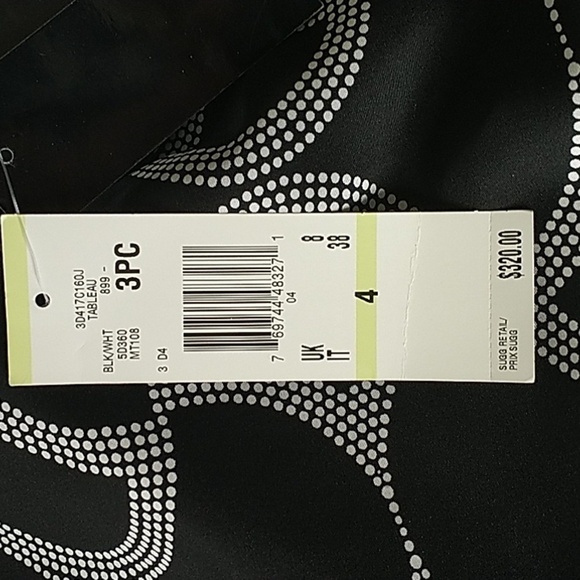 Kasper 100 percent SILK Black &White Blazer Jacket Sz 4 - Picture 8 of 10